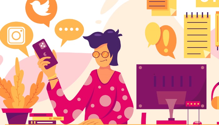 Blog 9 una persona chateando por telefono